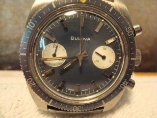 Vintage Bulova Deep Sea chronograph mens divers watch early 1969 ALL 2