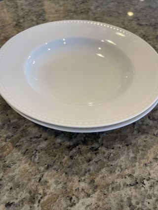 Aplico Beaded Hemstitch Soup Plate Set Of 2 Williams Sonoma
