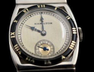 14kt White Gold Hamilton Piping Rock Wrist Watch 19 Jewel 979mvmt