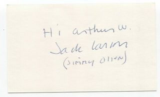 Jack Larson Signed 3x5 Index Card Autographed Signature Jimmy Olsen Superman