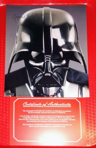 James Earl Jones Autographed Photo 8 X 10 W/holo Star Wars Darth Vader