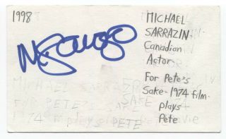 Michael Sarrazin Signed 3x5 Index Card Autographed Signature They Shoot Horses
