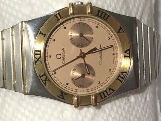 Omega Constellation Chronometer Day Date 18k Gold Mens/unisex Quartz Watch