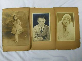 Vintage Autographed Photographs Mary Pickford Conrad Nagel Anita Page Films