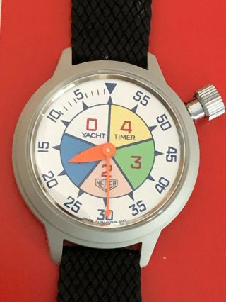 Rare Vintage 1970s Heuer Yacht Timer Ref.  503.  512 Wrist Stopwatch