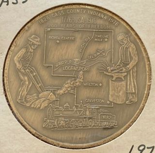 1976 Cass County Indiana $1 Trade Token - Home Of The Money Museum Dollar