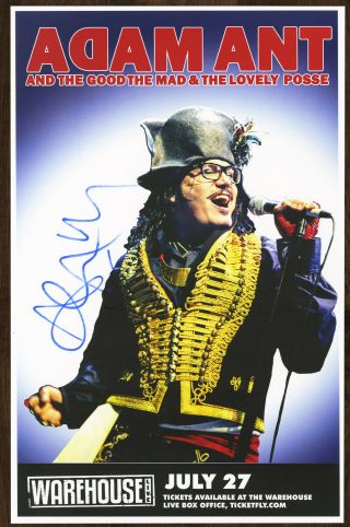 Adam Ant Autographed Gig Poster Don 