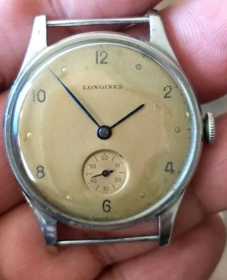 Vintage Longines Calatrava Style Wristwatch.  Cal.  12.  68z.  35mm Case.
