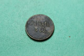 Vintage - Trade Token - Walrath & C0.  - Good For 5 Cents In Trade