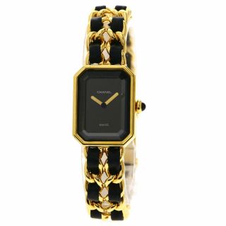 Chanel Premiere L Watches H0001 Gold Plated/leather Ladies