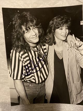 Edward Van Halen Signed 8x10 Photo Eddie Autographed 1984 Valerie Bertinelli La