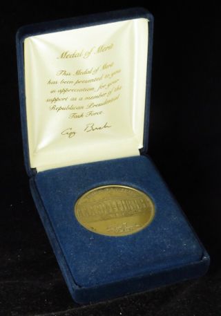 President George Bush Republican Presidential Task Force Medal Of Merit Bronze