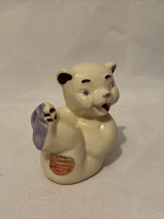 Vintage Shawnee Pottery Tumbling Bear Figurine Sticker