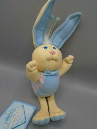 1986 Xavier Roberts Cabbage Patch Doll Bunny Bees Flying Furry Tail Baby Blue
