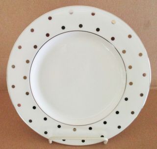 2 Lenox Kate Spade Larabee Road Salad Plate (s) Platinum Polka Dots - - Nwt