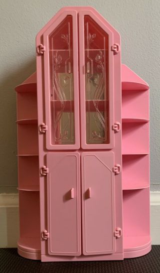 1987 Barbie Sweet Roses 3 - Piece Wall Unit China Cabinet