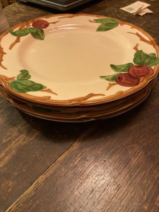 Set Of 4 Vintage Franciscan Apple Dinner Plates