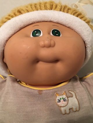 Cabbage Patch Kids Doll Short Blond Curly Hair Workout Track Suit 1984 Xavier