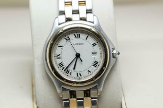 Stunning Gents Cartier Cougar Panthere Wristwatch S/s & Gold - Ready To Wear
