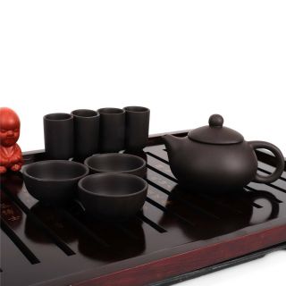Chinese Kung Fu Authentic Zisha Tea Set Purple Clay Tea Pot Tureen Teacup