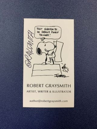 Robert Graysmith Hand Signed Business Card Autographed Zodiac Killer Artist