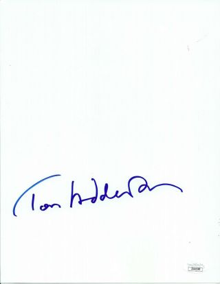 Tom Hiddleston Thor Loki Jsa James Spence & Vintage Signed Page