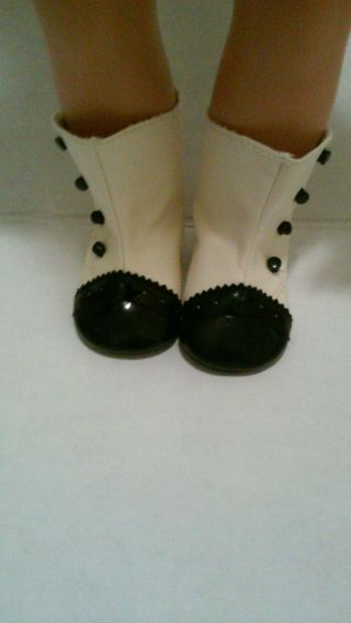 American Girl Doll Rebecca Classic White Black Boots Shoes From Meet Outfit