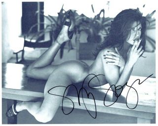 Stephanie Seymour Signed No Clothes Young Hot Sexy Smoking Cigarette 8x10 W/