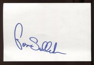Tom Selleck Signed 4x6 Inch Index Card Huge Signature Autographed Magnum Pi
