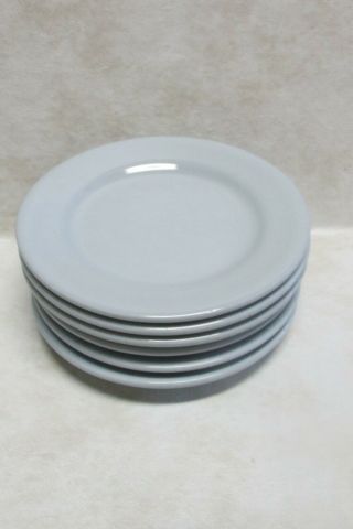 6 Buffalo China Blue Lune 6 5/8 " Plates Plate Restaurant Ware Vintage Diner