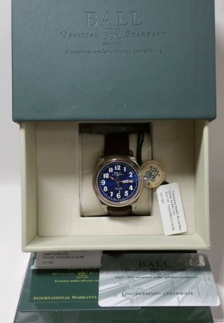 Very Rare Ball Trainmaster B&o Royal Blue Limited Edition 5 Museum Watch Box