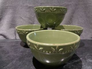 Signature Stoneware Sorrento Oregano Green Cereal Bowls Set Of 4
