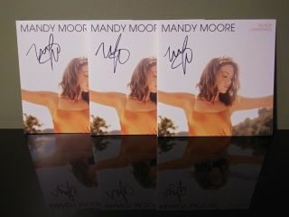 One Silver Landings Mandy Moore Signed Vinyl Lp Cover Autographed Auto