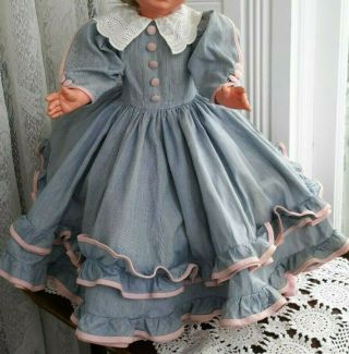 Vintage Clothes Furga 20 " Southern Bell Doll Dress Hoop Skirt Shoes Socks