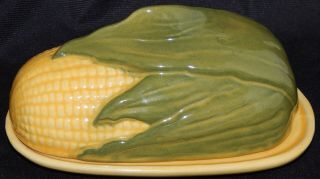 Shawnee Pottery 7 " Mcm Corn King 72 Butter Dish 1950s -