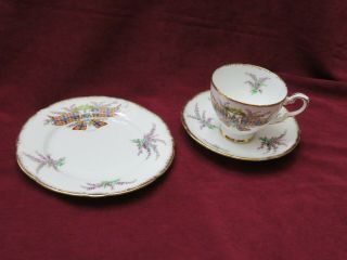 Royal Stafford Tartan Series FRASER 3 piece set Tea Cup Saucer Dessert Plate 2