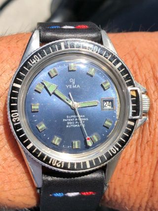 Vintage Yema Superman 990 Ft Automatic Diving Ref 24.  11.  17