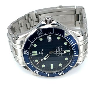 Omega Seamaster 2531.  80.  00 Wrist Watch For Men 42mm Divers Automatic Blue Dial