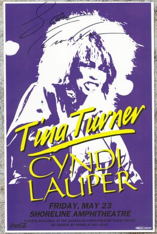 Tina Turner Autographed Gig Poster Proud Mary,  I Don 