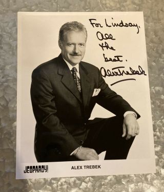 Alex Trebek Autograph Black & White Glossy Photo 8”x10”