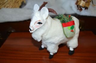 Annalee 2013,  6 " Alpine Christmas Goat With Tag 751613 Estate Find