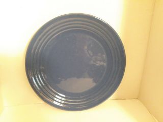 Bauer Pottery Ring Ware Royal Blue Chop Plate 12 1/2 