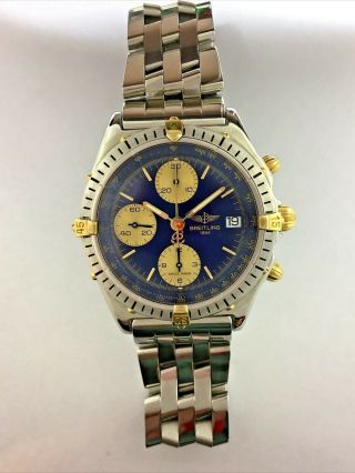 Breitling Chronomat B13048 18k Gold & Steel Automatic Chronograph Wrist Watch