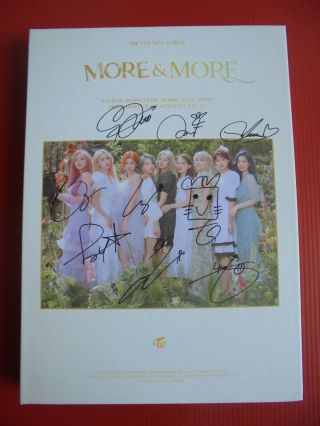 Twice More & More Album B Version Tzuyu Cd All Members Hand Signed Autograph