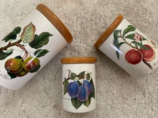 Portmeirion Set Pomona The Goddess Of Fruit Canisters Containers England 3 Total