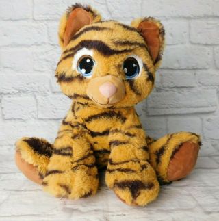 Build A Bear Tiger Cub Brown Blue Soft Eyes 12 " Soft Toy Stuffed Animal Babw