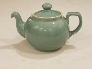Vintage Denby Pottery Stoneware Teapot Green 1950 - 1975 England 20 Ounce