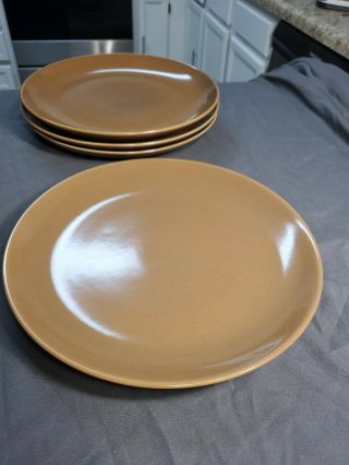 Russell Wright - Iroquois Casual - Set Of 4 - Dinner Plates - Apricot - 10 "