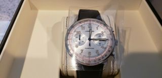 Junghans Meister Telemeter Mechanical Hand Wind Silver Dial Leather 027/3380.  00