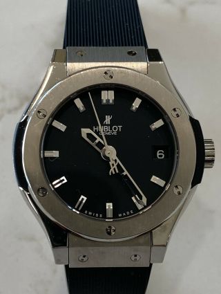 Hublot Classic Fusion Geneve Ladies Black Dial Stainless Steel 33m Watch